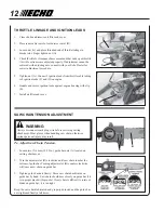 Preview for 12 page of Echo PPT-260 - 02-07 1 Operator'S Manual