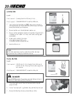 Предварительный просмотр 20 страницы Echo PPT-260 - 02-07 1 Operator'S Manual