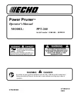 Preview for 1 page of Echo PPT-260 - 08-00 Operator'S Manual