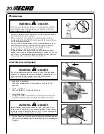 Предварительный просмотр 20 страницы Echo PPT-260 - 08-00 Operator'S Manual