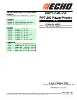 Preview for 1 page of Echo PPT-260 - PARTS CATALOG SERIAL NUMBER... Parts Catalog