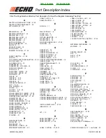 Предварительный просмотр 39 страницы Echo PPT-260 - PARTS CATALOG SERIAL NUMBER... Parts Catalog