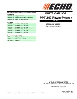 Preview for 1 page of Echo PPT-260 - PARTS CATALOG SERIAL NUMBERS... Parts Catalog