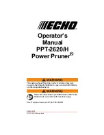 Echo PPT-2620H Operator'S Manual preview