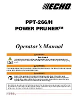 Preview for 1 page of Echo PPT-266H Operator'S Manual