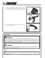 Предварительный просмотр 10 страницы Echo Pro Attachment ES-210 Operator'S Manual