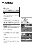 Preview for 14 page of Echo Pro Attachment ES-210 Operator'S Manual