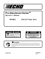 Предварительный просмотр 1 страницы Echo Pro Attachment PAS-225 Operator'S Manual