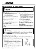 Preview for 4 page of Echo Pro Attachment PAS-225 Operator'S Manual