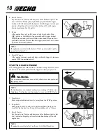 Предварительный просмотр 18 страницы Echo Pro Attachment PAS-225 Operator'S Manual