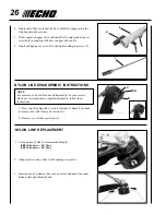 Предварительный просмотр 26 страницы Echo Pro Attachment PAS-225 Operator'S Manual