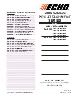 Предварительный просмотр 1 страницы Echo PRO Attachment Series PAS-260 Parts Catalog