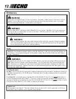 Предварительный просмотр 12 страницы Echo Pro Attachment Series PAS-265 Operator'S Manual