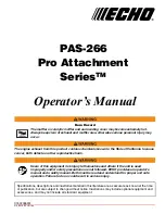 Preview for 1 page of Echo Pro Attachment Series PAS-266 Operator'S Manual