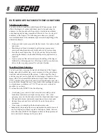 Предварительный просмотр 8 страницы Echo Pro Attachment Series Manual