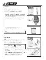 Preview for 20 page of Echo Pro Attachment Series Manual