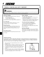 Preview for 4 page of Echo ProPaddle 99944200620 Operator'S Manual