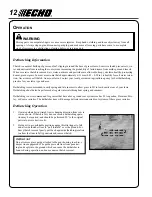 Preview for 12 page of Echo ProThatch 99944200563 Operator'S Manual