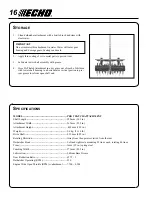 Предварительный просмотр 16 страницы Echo ProThatch 99944200563 Operator'S Manual