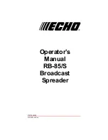 Предварительный просмотр 1 страницы Echo RB-85 Operator'S Manual