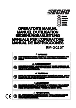 Echo RM-3020T Operator'S Manual preview