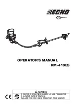 Preview for 3 page of Echo RM-410ES Operator'S Manual