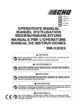 Preview for 1 page of Echo RM-520ES Operator'S Manual