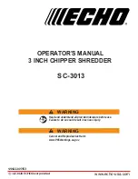 Echo SC-2013 Operator'S Manual preview