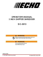 Preview for 1 page of Echo SC-3013 Operator'S Manual