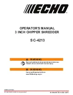 Предварительный просмотр 1 страницы Echo SC-4213 Operator'S Manual