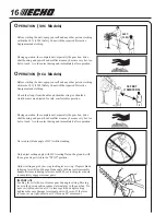 Предварительный просмотр 16 страницы Echo SHC-1700 1, SHC-1700 1E, SHC-2 Operator'S Manual