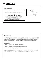 Предварительный просмотр 14 страницы Echo SHC-2100 Operator'S Manual