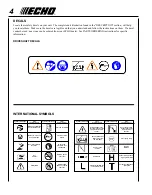 Предварительный просмотр 4 страницы Echo SHC-2401 Operator'S Manual