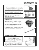 Предварительный просмотр 15 страницы Echo SHC-2401 Operator'S Manual