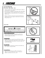 Preview for 8 page of Echo SHC-261 Operator'S Manual