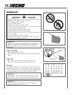 Preview for 16 page of Echo SHC-261 Operator'S Manual