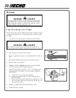 Preview for 30 page of Echo SHC-261 Operator'S Manual