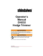 Preview for 1 page of Echo Shindaiwa DH232 Operator'S Manual