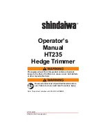 Предварительный просмотр 1 страницы Echo Shindaiwa HT235 Operator'S Manual