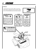 Preview for 4 page of Echo Shred 'N' Vac ES-2100 Operator'S Manual