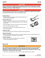 Предварительный просмотр 8 страницы Echo SHRED'N'VAC ES-255 Operator'S Manual