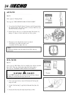 Предварительный просмотр 24 страницы Echo SMR-2100 Operator'S Manual