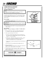 Preview for 28 page of Echo SMR-2100 Operator'S Manual