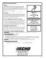 Preview for 34 page of Echo SMR-2110 - 01-99 Operator'S Manual