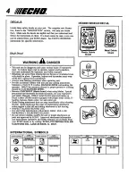 Предварительный просмотр 4 страницы Echo SMR-2410 TYPE 1E - 04-98 Operator'S Manual