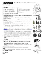 Предварительный просмотр 1 страницы Echo Speed-Feed Universal 400 LH/RH Installation And Loading Instructions