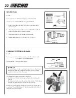 Предварительный просмотр 22 страницы Echo SRM-210 - 01-04 Operator'S Manual