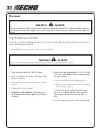 Предварительный просмотр 30 страницы Echo SRM-210 - 01-04 Operator'S Manual