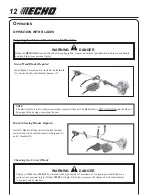 Preview for 12 page of Echo SRM-210 - 10-05 Operator'S Manual