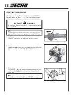 Предварительный просмотр 18 страницы Echo SRM-210 - 12-03 SERIAL NUMBER... Operator'S Manual